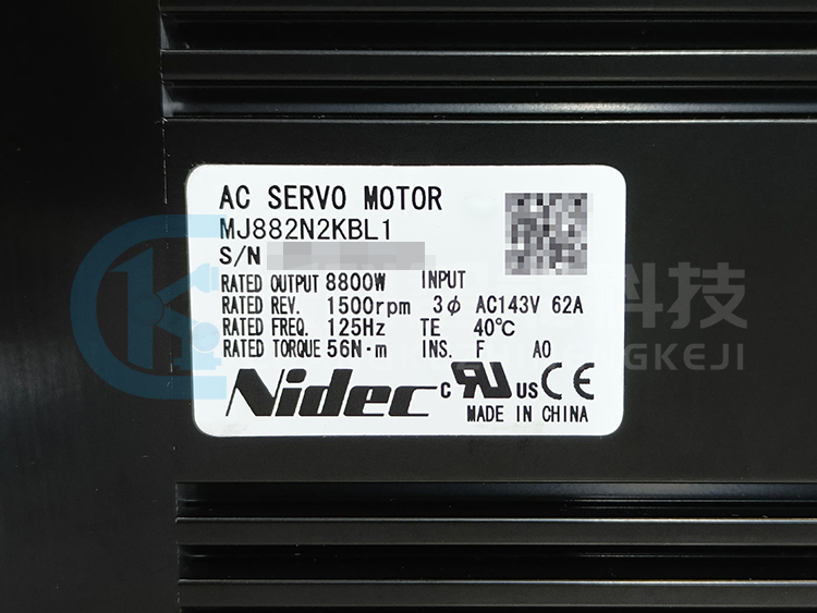 Nidec尼得科8800W超大功率伺服電機MJ882N2KBL1 Nidec尼得科8800W超大功率伺服電機MJ882N2KBL1